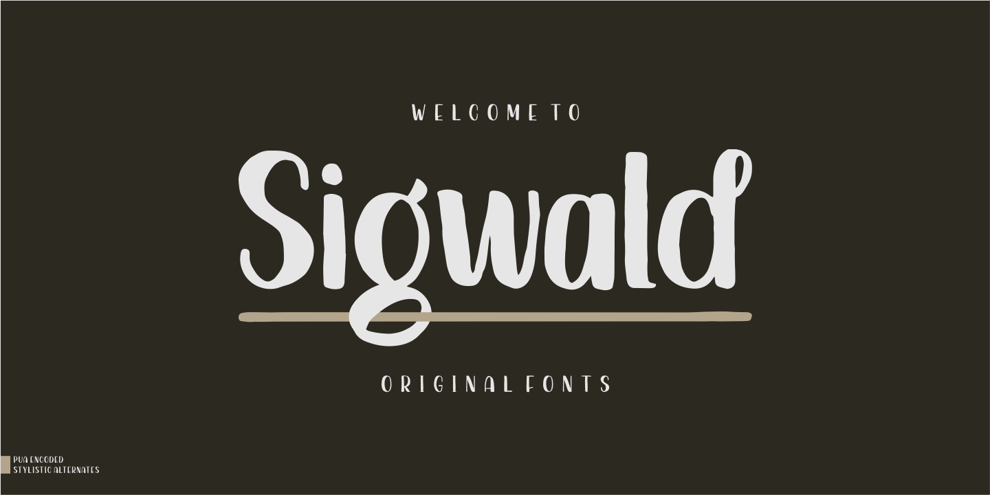 Beispiel einer Sigwald-Schriftart